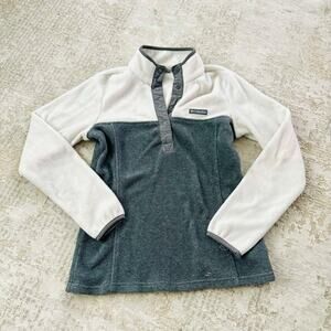 Columbia Grey and White Womens Fleece Sweater Size XS